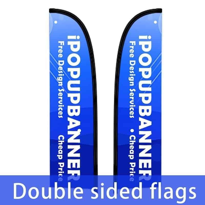 Double sided feather flags