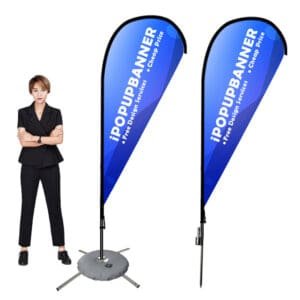 Custo teardrop flag banners