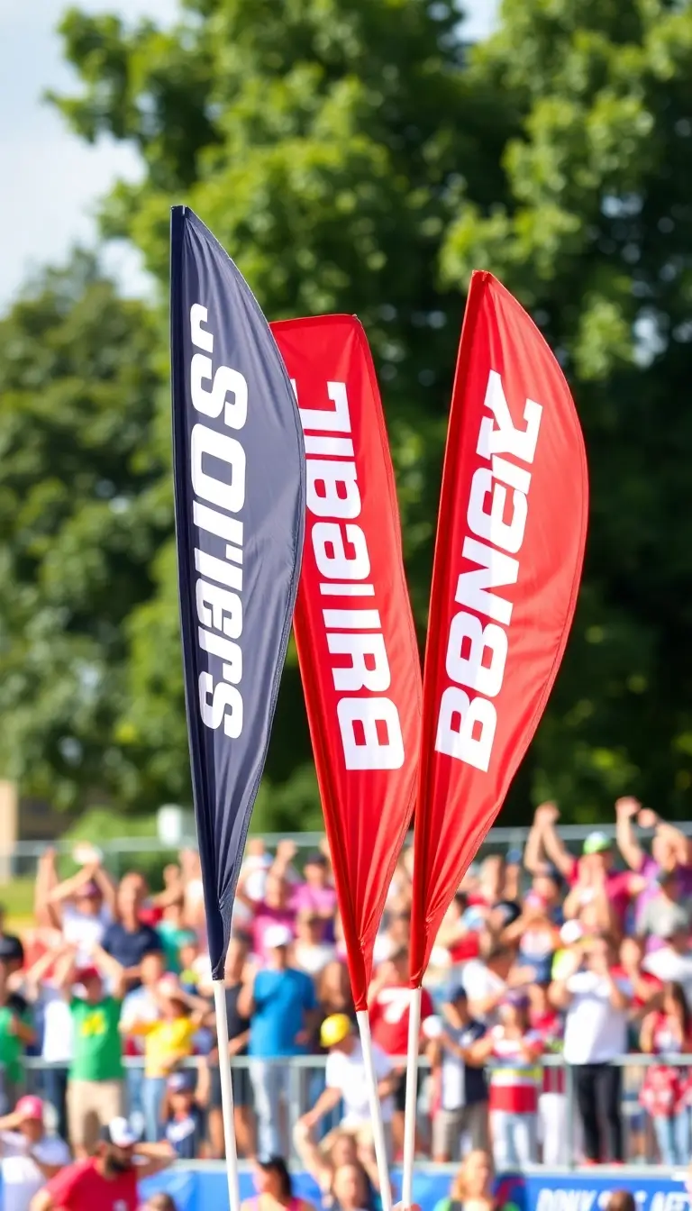 17 College Football Feather Flags That’ll Make Your Sports Event the Talk of the Town! - 8. Team Rivalry Flags