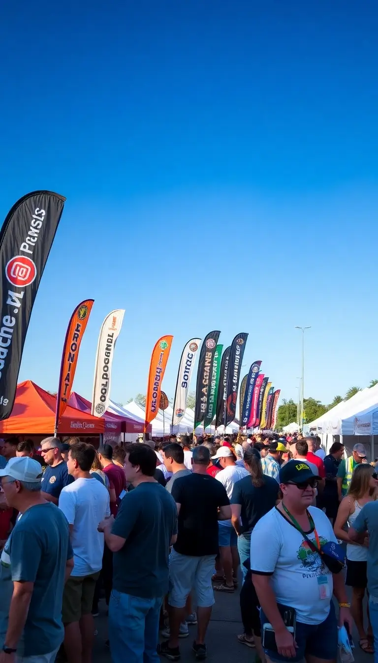 17 College Football Feather Flags That’ll Make Your Sports Event the Talk of the Town! - 13. Sponsor Logos