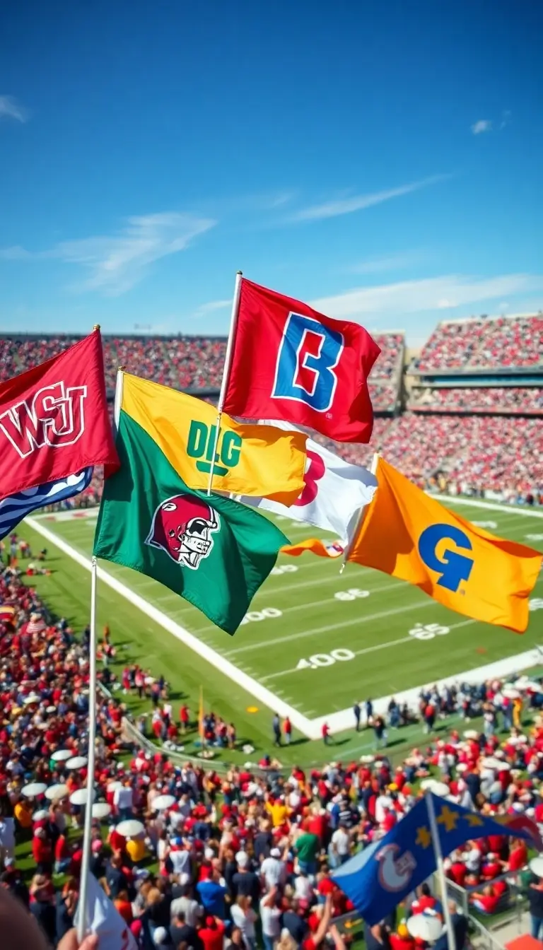 17 College Football Feather Flags That’ll Make Your Sports Event the Talk of the Town! - 5. Interactive Flags