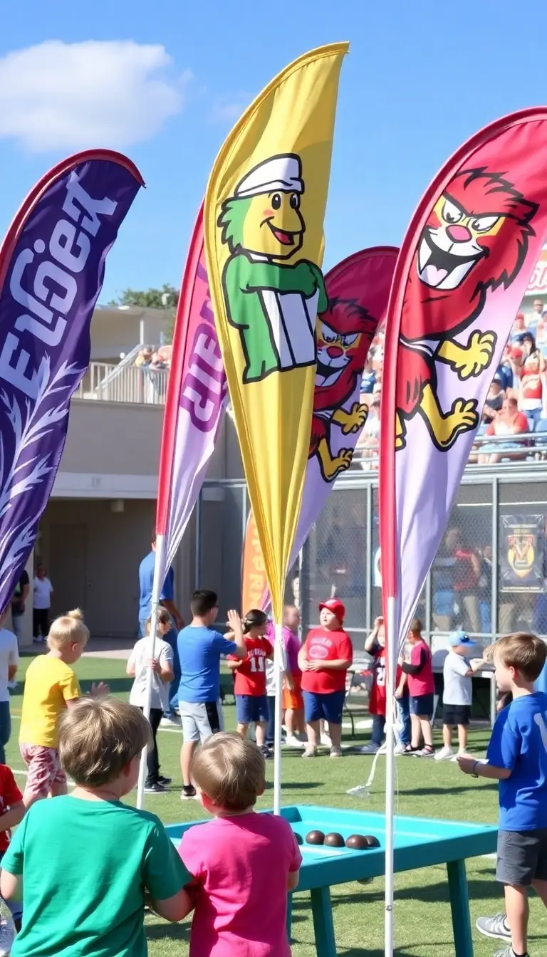 17 College Football Feather Flags That’ll Make Your Sports Event the Talk of the Town! - 3. Team Mascots