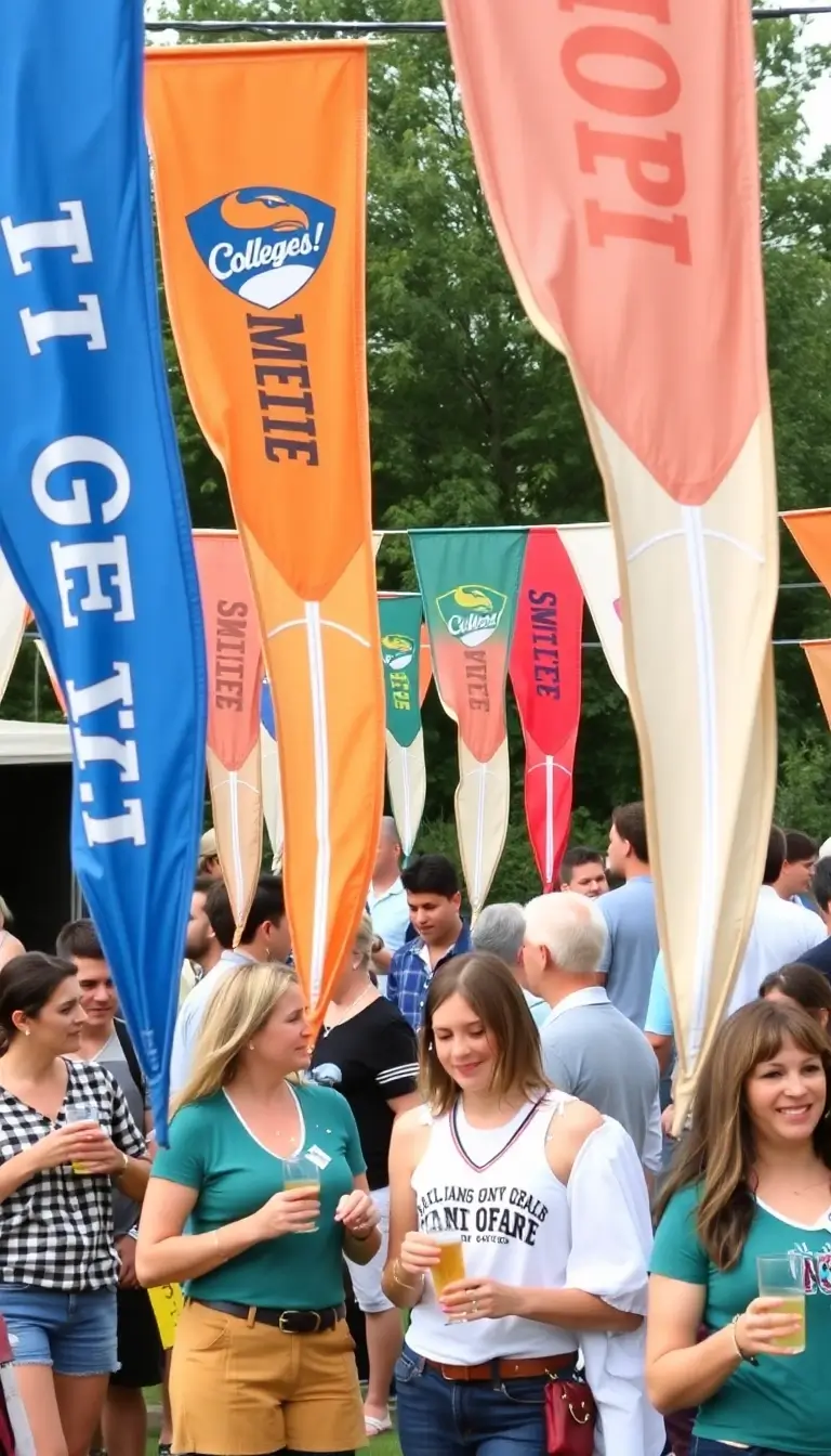 17 College Football Feather Flags That’ll Make Your Sports Event the Talk of the Town! - 4. Vintage Styles