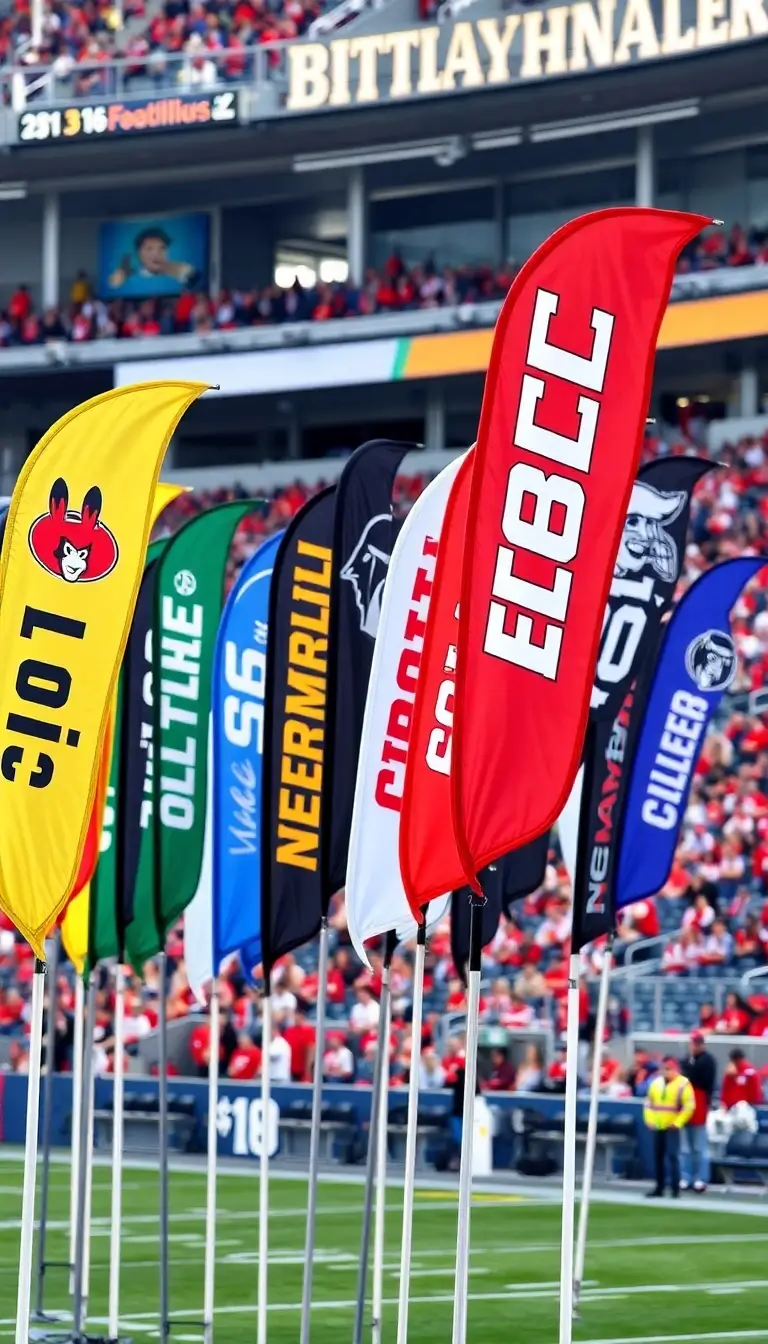 17 College Football Feather Flags That’ll Make Your Sports Event the Talk of the Town! - 6. Light-Up Flags