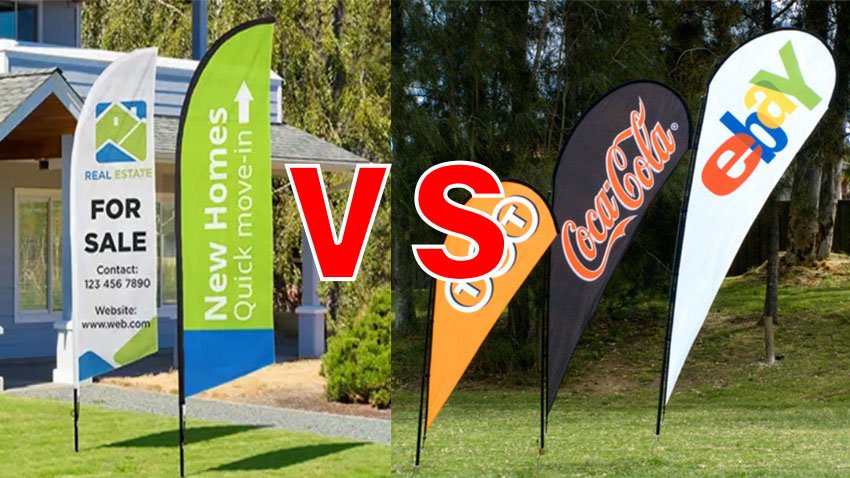 Custom Feather Flags vs Teardrop Flags