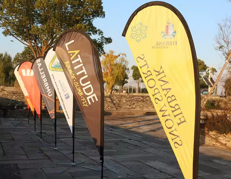 double-sided teardrop flag