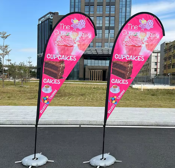 double-sided teardrop flag