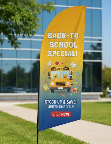 Feather Flags for Car Wash Advertising Ideas