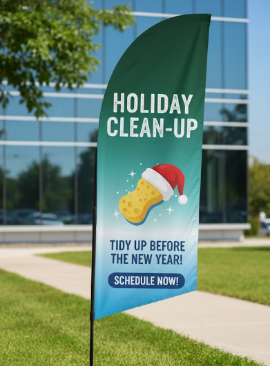 Feather Flags for Car Wash Advertising Ideas