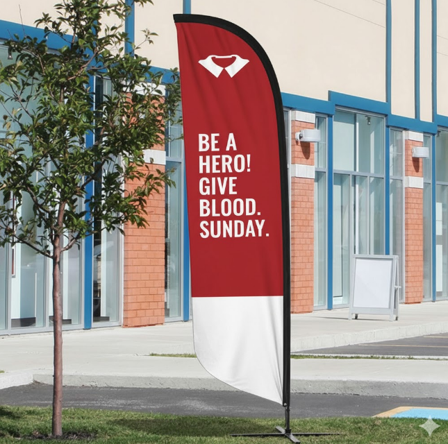 Custom feather flags double sided